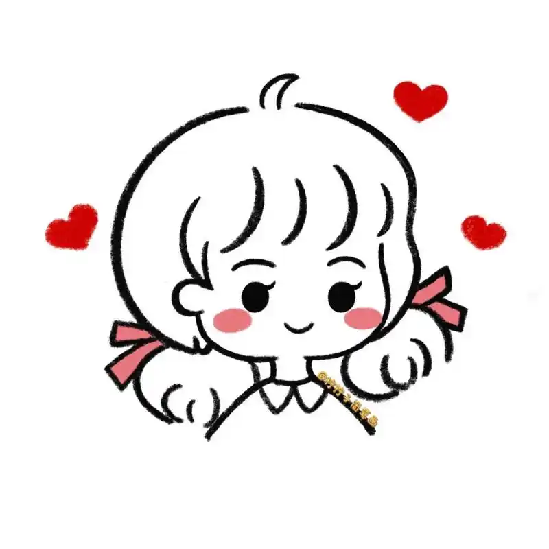 可爱女生头像7315手残党学简笔画附教程 今天有点晚啦,画一个可爱