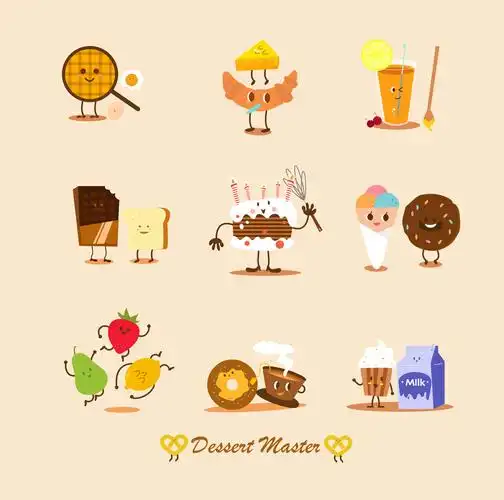 ai卡通甜品练习