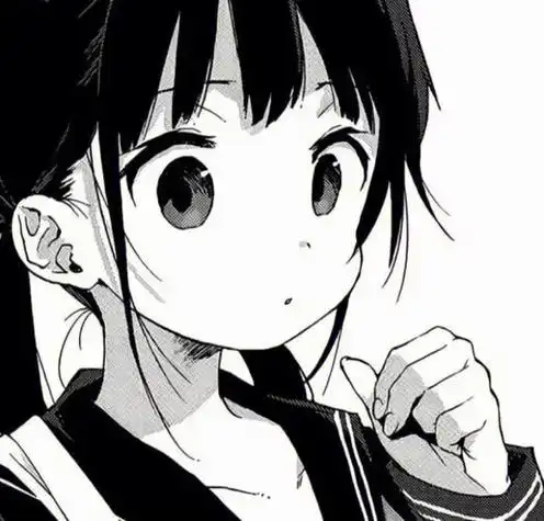 日系动漫头像黑白