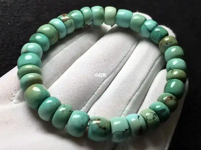 原矿高瓷绿松石隔珠手串