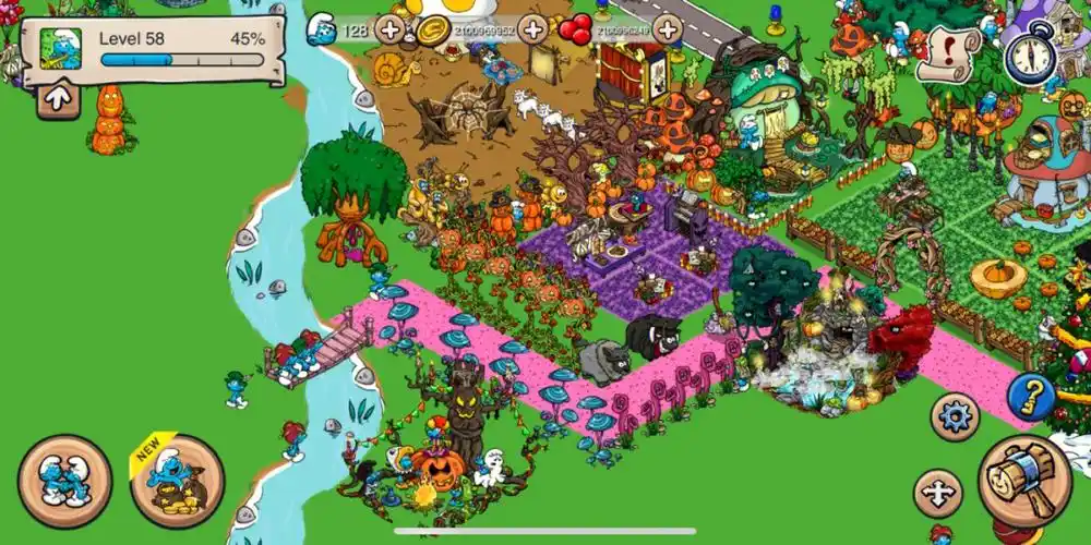 ios游戏模拟经营蓝精灵村庄