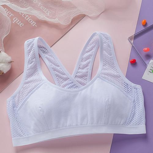 小背心女防凸点小学生加肥加大薄款岁13女童内衣发育期10纯棉文胸