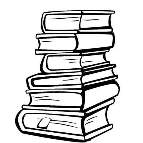一堆书籍简笔画