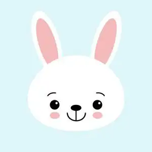 可爱兔子头卡通图片