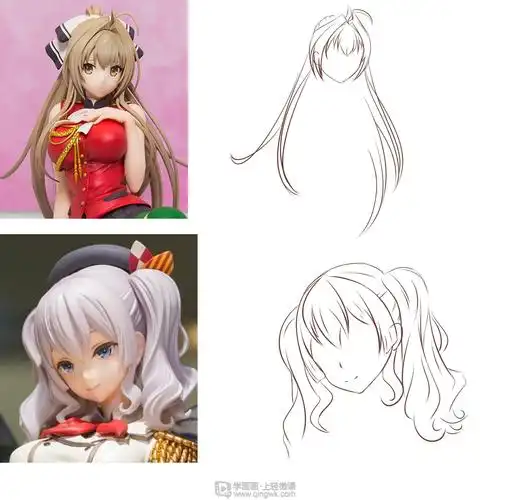 动漫插画基础——发型练习