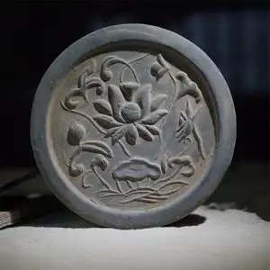 宋代《莲花纹 》瓦当可拓片 陶器工艺品摆件美术师最爱商品教学用