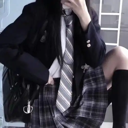 jk制服部位女生头像背景图