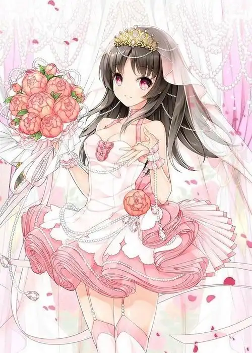 二次元婚纱少女 记录爱情的模样