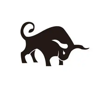 水牛的剪影图片