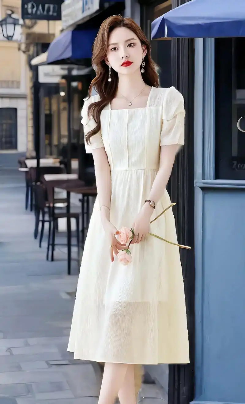 法式复古气质连衣裙