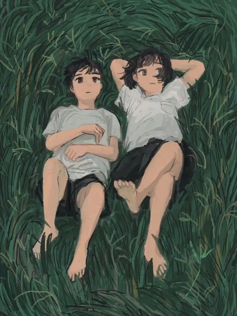 夏日壁纸小清新壁纸插画情侣头像