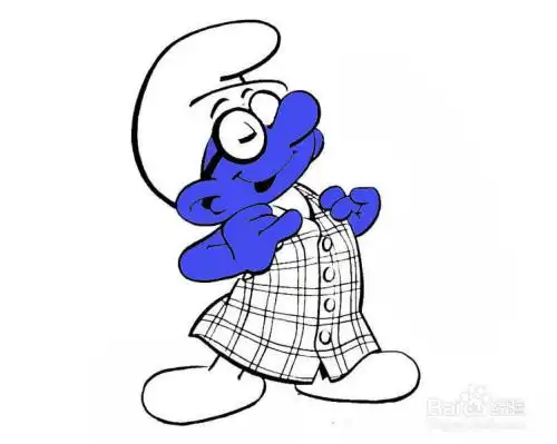 蓝精灵简笔画