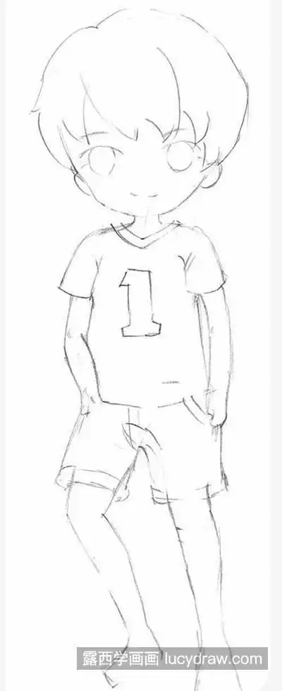穿运动装的少年怎么画阳光男孩的绘画步骤有哪些