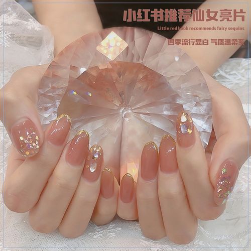 网红红冰透玉脂南柚色指甲2021年新款流行显白甲油胶