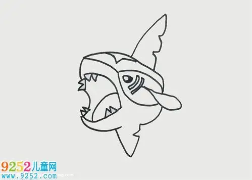 巨齿鲨要怎么画? 鲨鱼简笔画,巨齿鲨简笔画教程