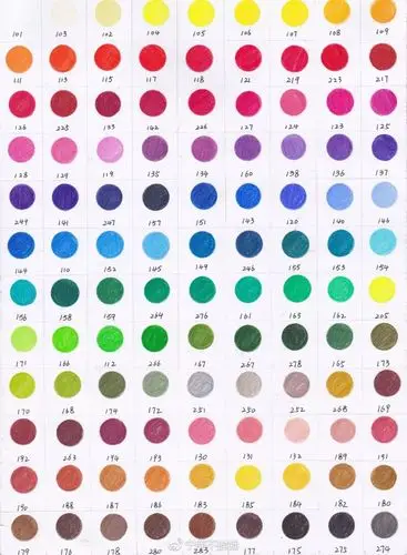 获多福细纹190克笔:绿辉油性120色可用其它相近色代替附色卡1,铅笔画