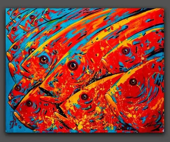 暖色调,暖色调儿童画(鲜艳强烈的冷暖对比图片)