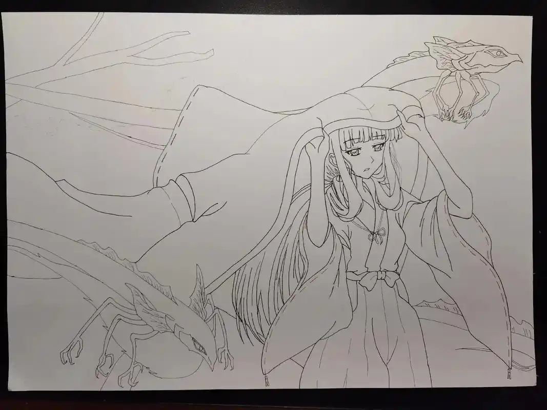 桔梗 #犬夜叉#桔梗#动漫#马克笔绘画#马克笔#动漫手绘 # - 抖音