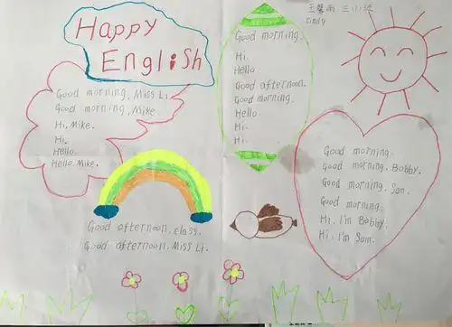 chantenjoy english enjoy life---坎园路校区英语手抄报活动手抄报