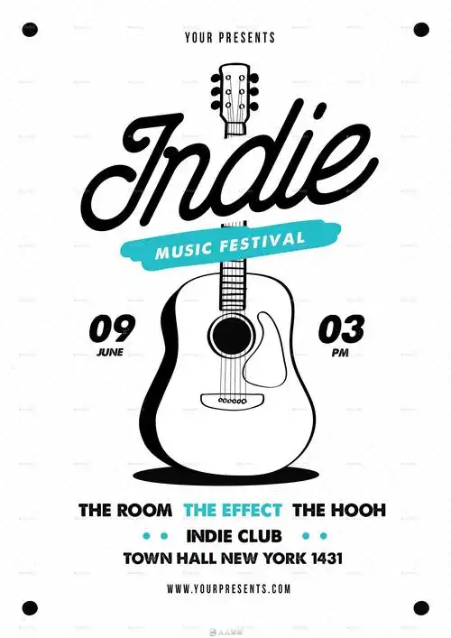 独立音乐节海报展示psd模板