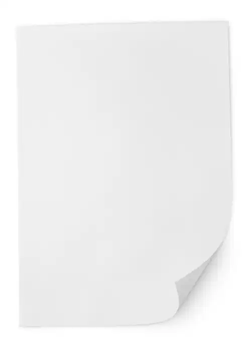 空白的白色纸张,空白被隔绝在白色与剪切路径上的纸张