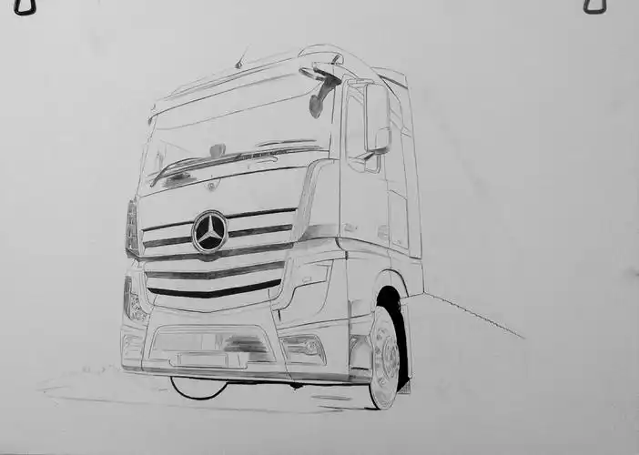 王文【手绘汽车】梅赛德斯-奔驰――阿克托斯