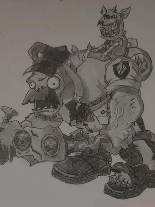 画一个保安巨人僵尸