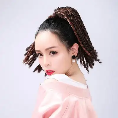 wigs2you时尚假发 个性黑人假发 女 嘻哈街舞脏辫 中长款马尾辫子