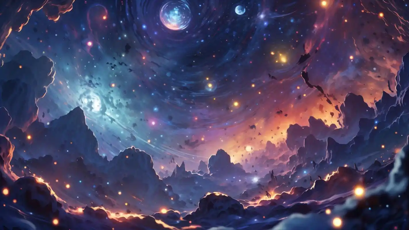 高清星空动漫图片壁纸90梦幻星空等你探索! 喔!