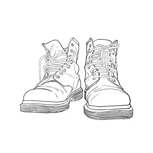 procreate板绘马丁靴