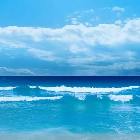 蓝天白云碧海景色头像