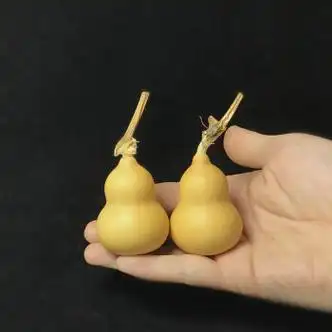 迷你把玩包浆老葫芦文玩手捻小葫芦把件草里金紫皮葫芦挂件 【粗腰4-6