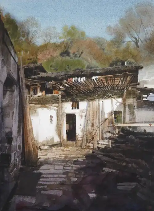 湖北美术学院刘寿祥水彩风景画作品