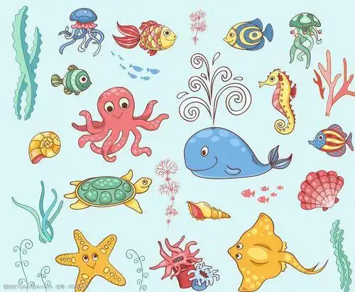 动物简笔画 海洋生物简笔画 下面是简笔画小编给小朋友有关海底小动物