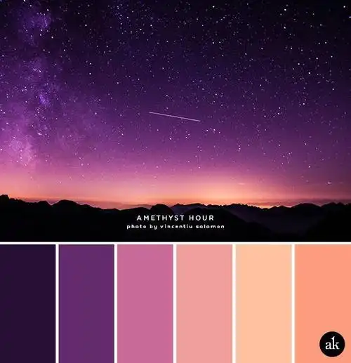 a night-sky-inspired color palette