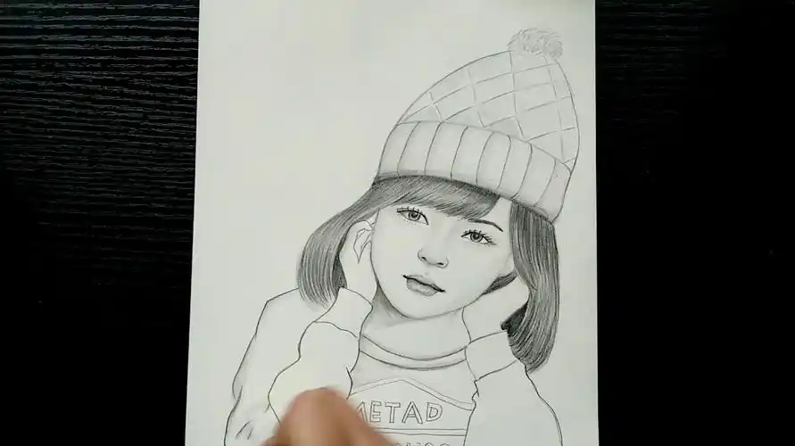素描教程:教您一步步画戴帽子女孩