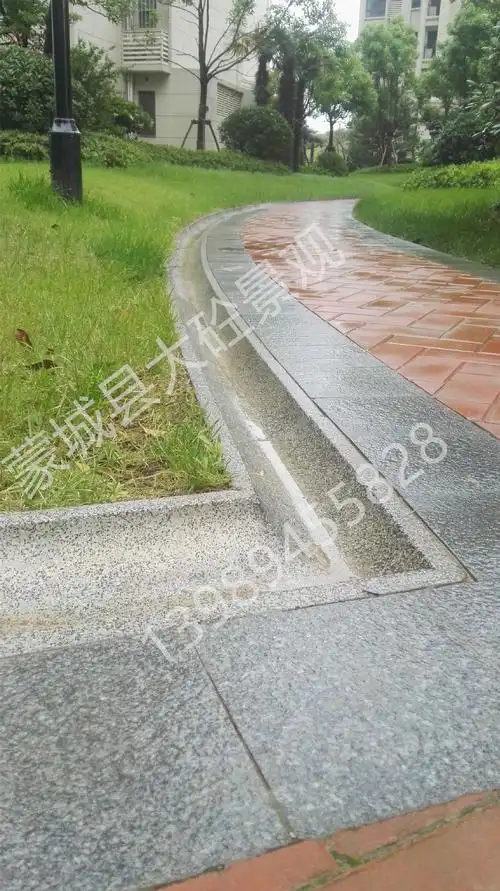 成品pc排水沟预制混凝土导流槽pc砖园路收水沟芝麻灰