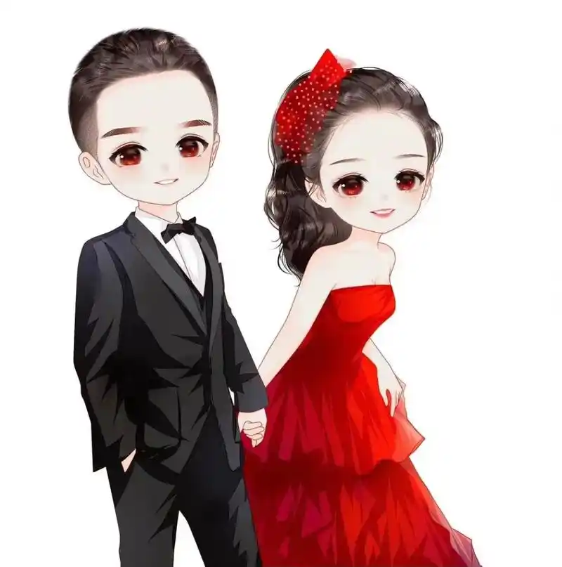 婚纱情侣卡通头像,合集2#卡通头像 - 抖音