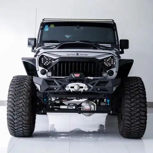 改装topfire顶火jeep牧马人jk碎片ii前杠不锈钢保险杠