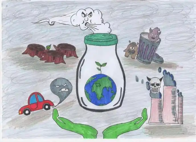 "牵手同行 绿动未来"活动征集到第三批环保创意画
