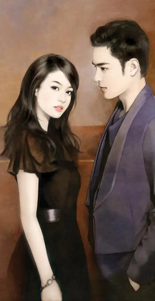 现代小说手绘情侣