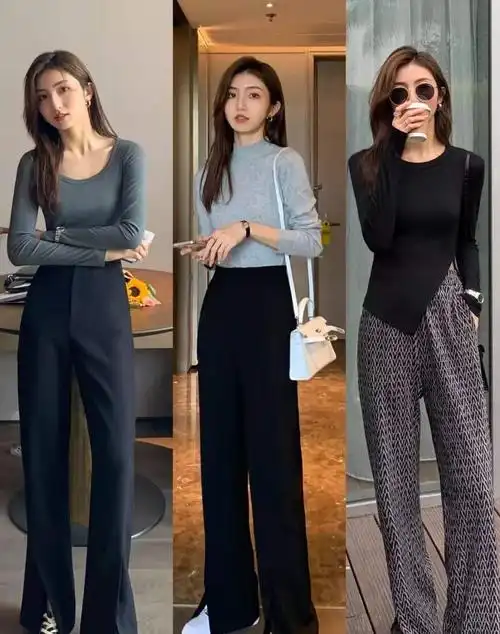 一:阔腿裤搭配什么上衣?