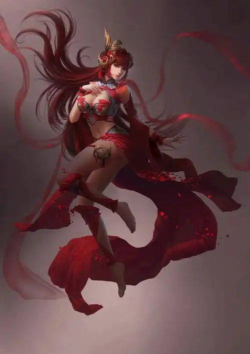 插画中国风古装3d古风异域风情美女