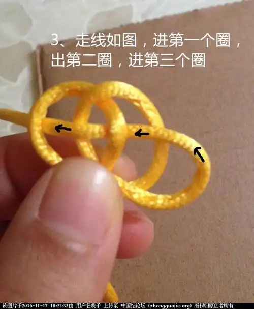 盘纽扣结的制作方法,纽扣结的编法图解,纽扣结编织方法,纽扣结的编织