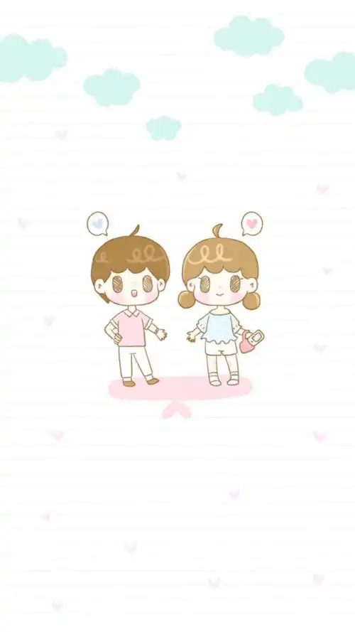 简约 卡通 可爱 小清新 手绘 插画 软萌 森系 文艺 情侣 平铺 日韩