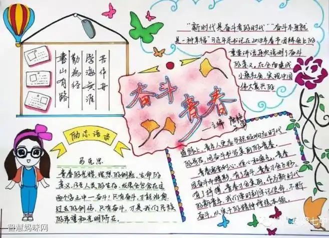 青春风采手抄报图片儿童手抄报大全初三励志青春的手抄报图片展现青春