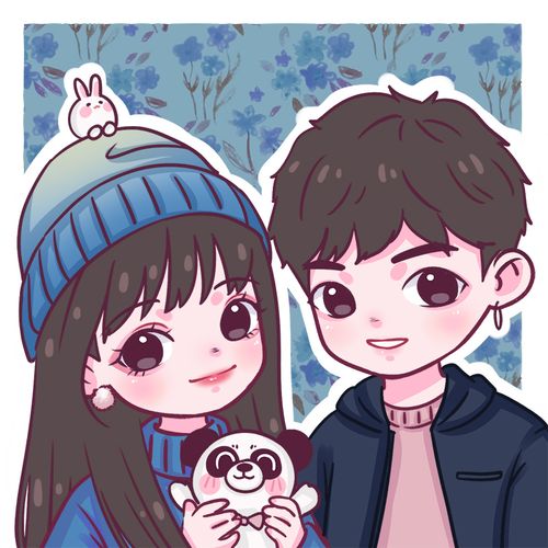 q版手绘头像画卡通真人照片动漫人像漫画头像定制情侣画像约稿可心风