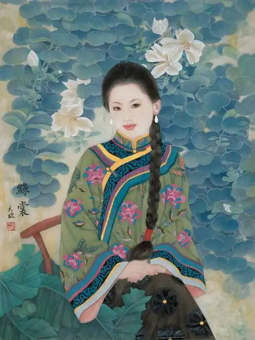 1995年在天津美术学院国画系研修工笔重彩人物.