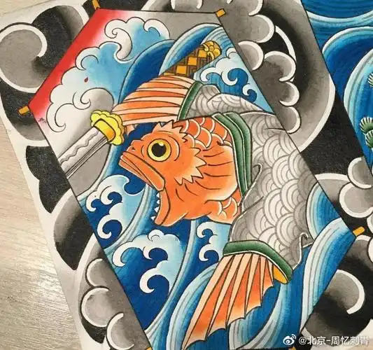 花臂纹身##纹身手稿分享##彩色纹身