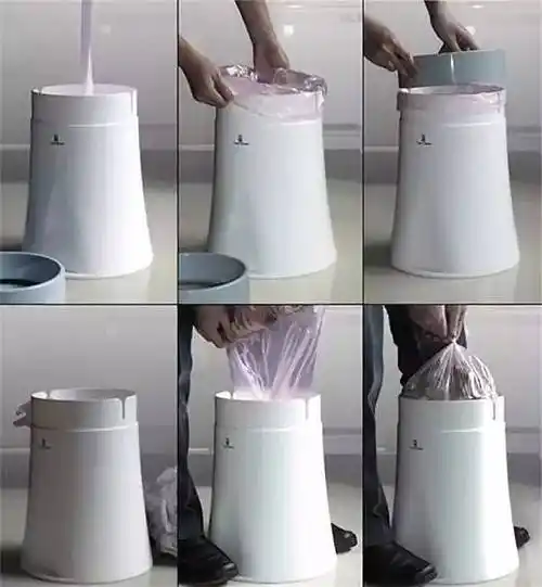 know抽取式垃圾桶设计 br>这款创意产品设计有着优美外形及内建垃圾